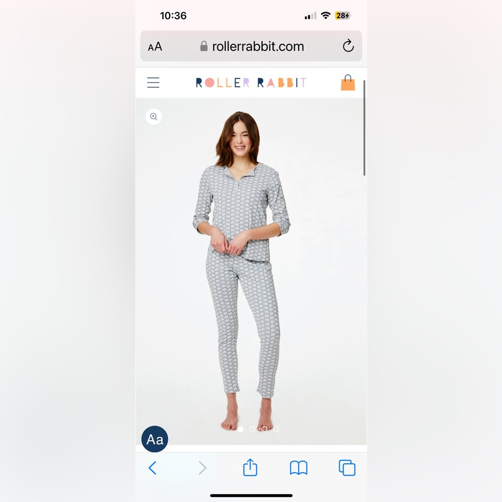 Roller rabbit Hathi Pajamas SOLD OUT SIZE S